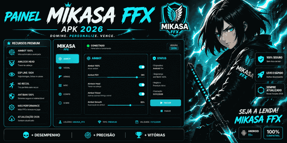 Painel Mikasa FFX APK
Painel Mikasa FFX new 2026 injector